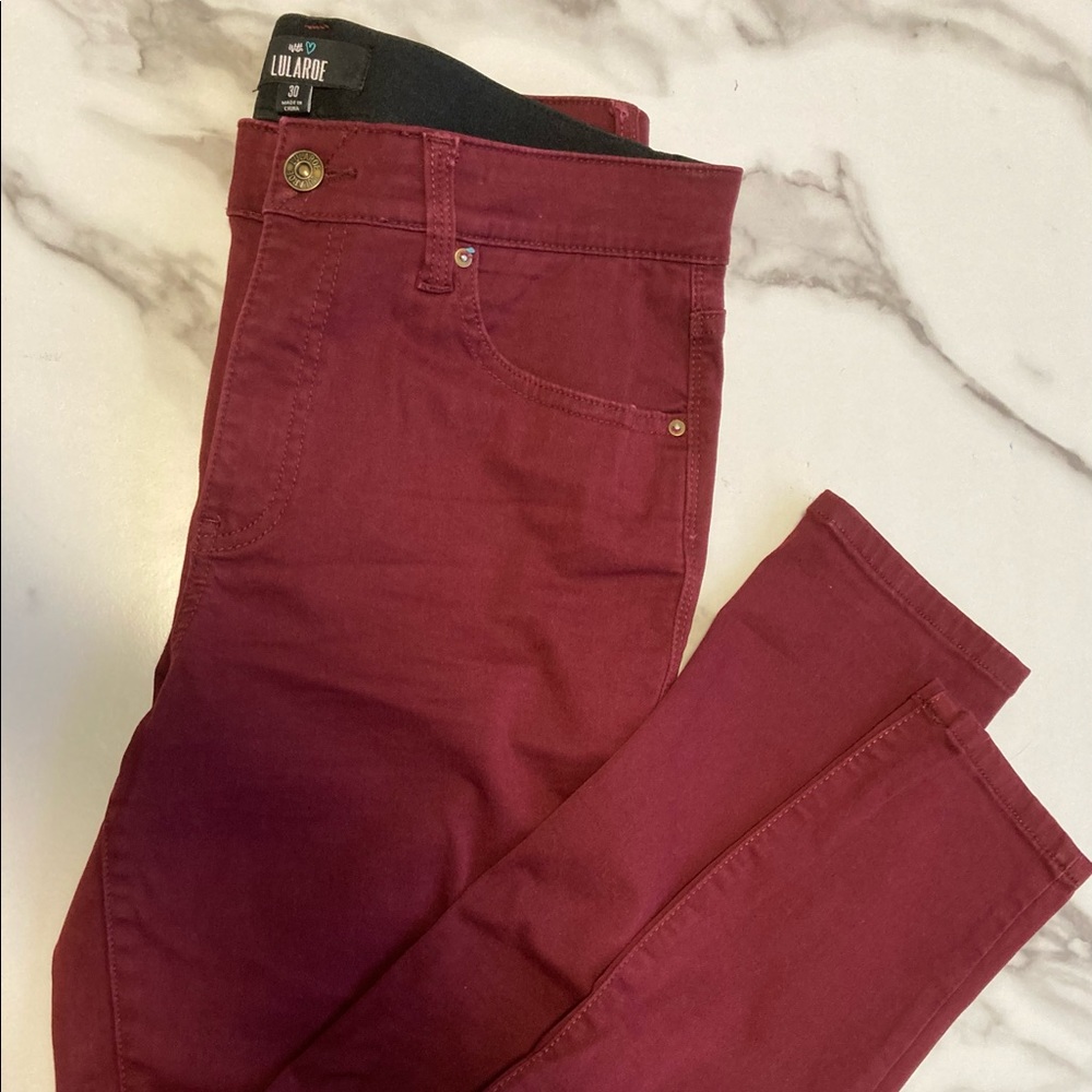 LLR Skinny Red Jeans size 30 EUC